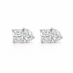 Pendientes de moissanita de 4ct total